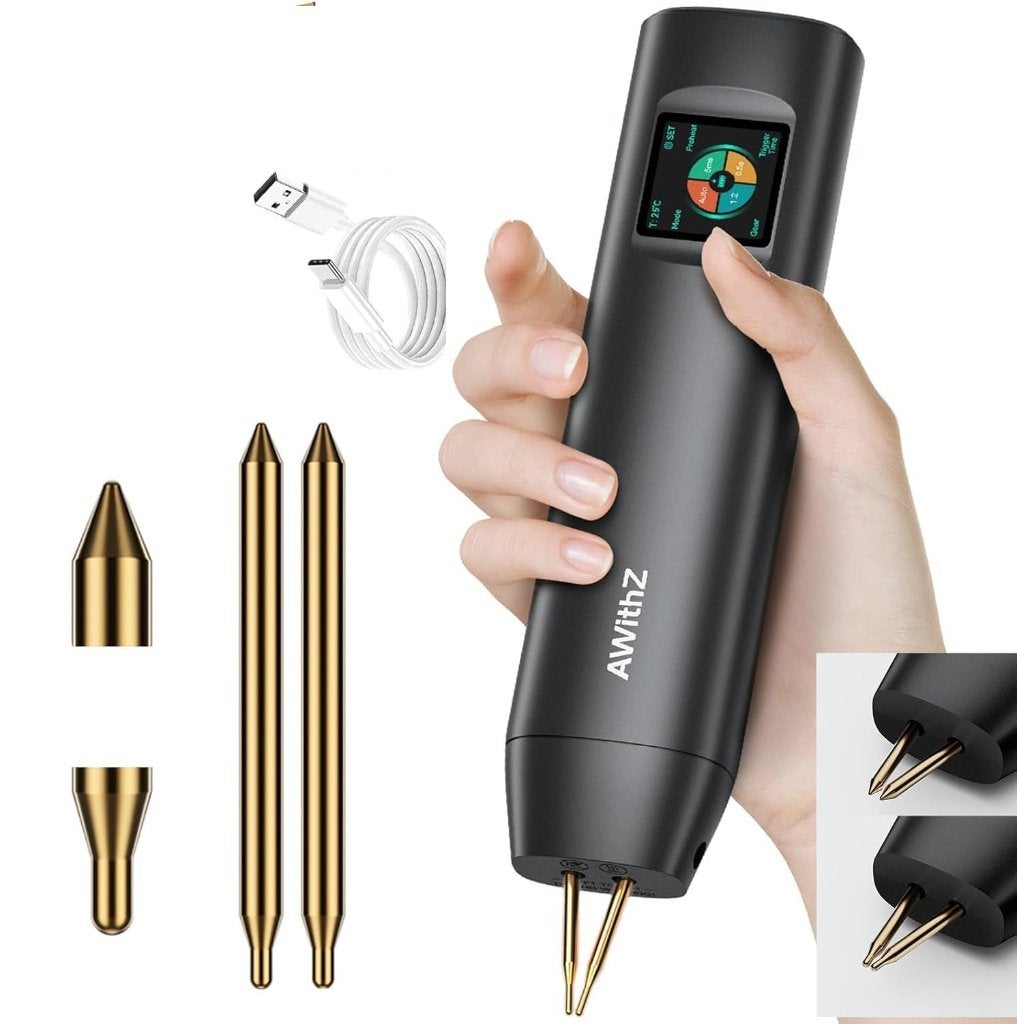 AwithZ H2, 2-in-1 puntlasapparaat voor batterijen met LCD, Ophalen of Verzenden, Nieuw, 150 tot 250 ampère, Overige typen