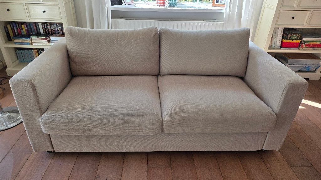 IKEA Vimle 2 persoons slaapbank, Ophalen, Beige, Tweepersoons, Zo goed als nieuw