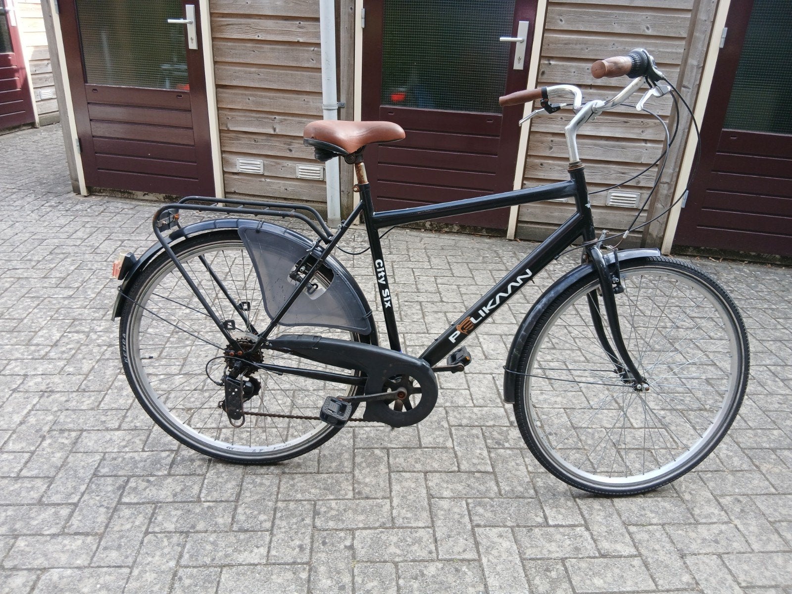 Pelikaan City Six Herenfiets - Zwart, Gebruikt, Ophalen, Gebruikt, Overige merken