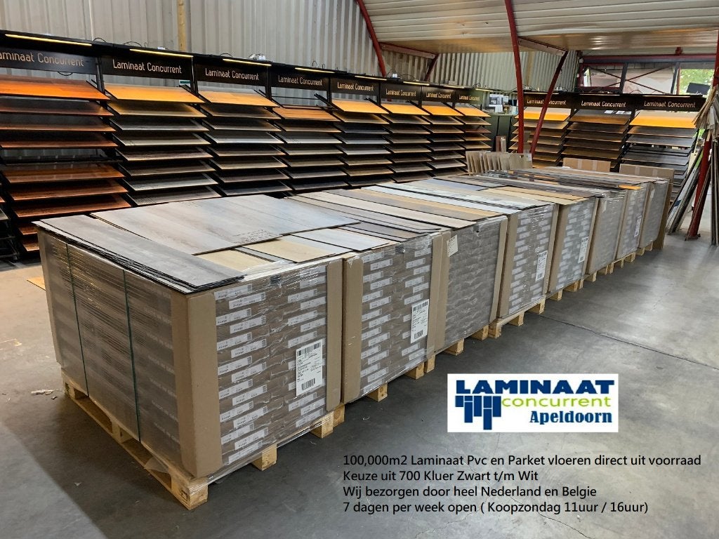 €11,95p/m2 Hoogglans Tegel laminaat Grey D3550 8mm dik, Huis en Inrichting, 75 m² of meer, Nieuw, Ophalen of Verzenden, Laminaat