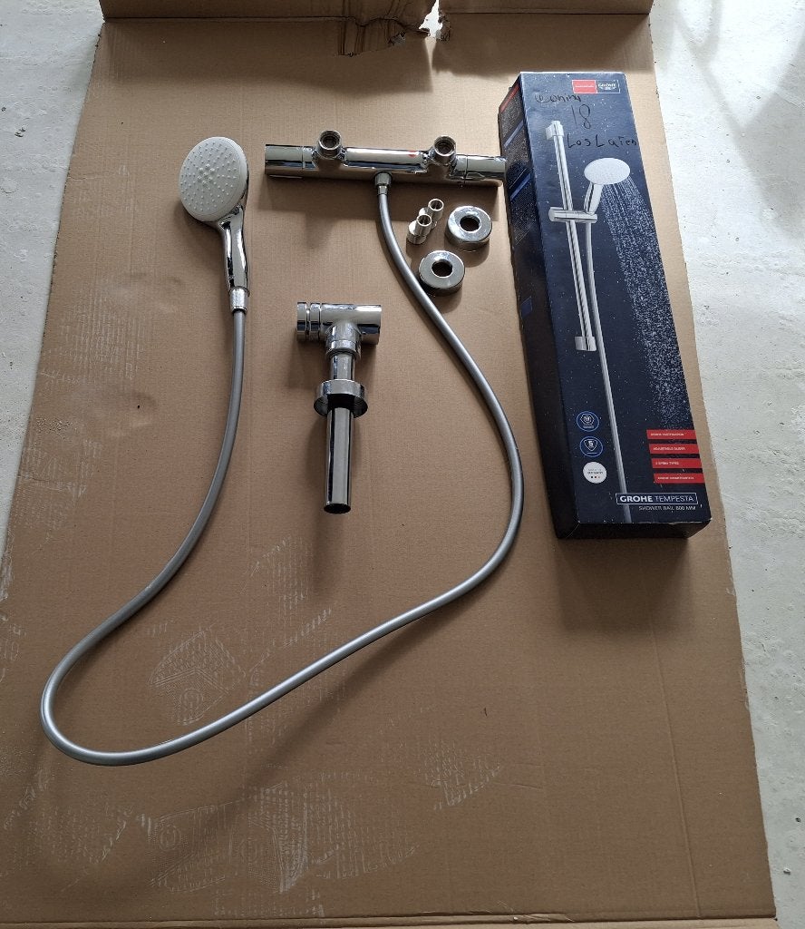 douche set, Doe-het-zelf en Verbouw, Sanitair, Nieuw, Douche, Chroom, Ophalen