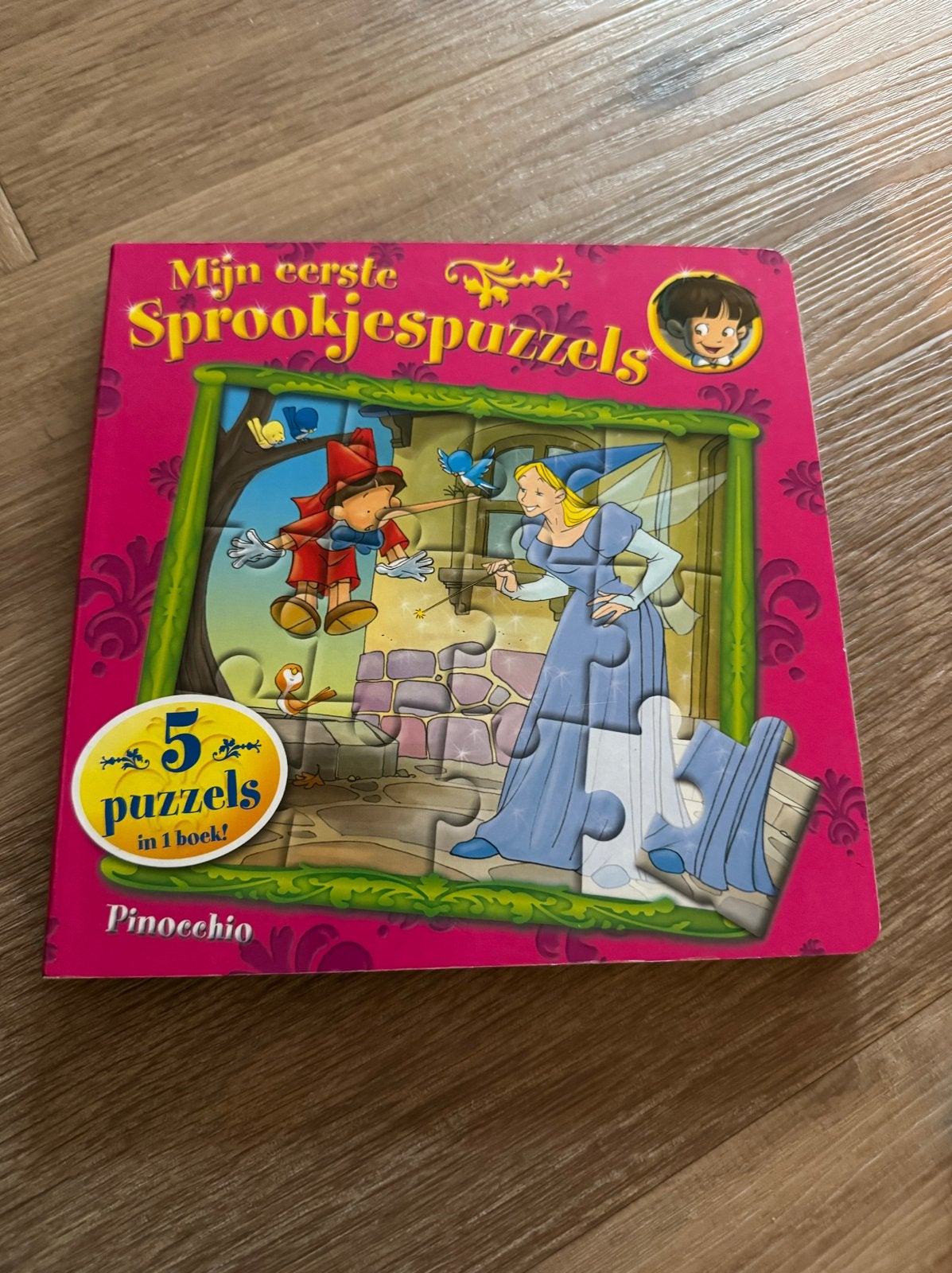 Mijn eerste Sprookjespuzzels - Pinocchio, Verzenden, Zo goed als nieuw, Uitklap-, Voel- of Ontdekboek, 1 tot 2 jaar