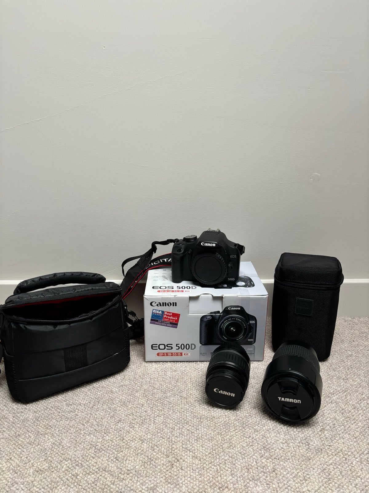 Canon EOS 500D met 2 lenzen, oplader en accessoires, Ophalen, Gebruikt, Spiegelreflex, Canon