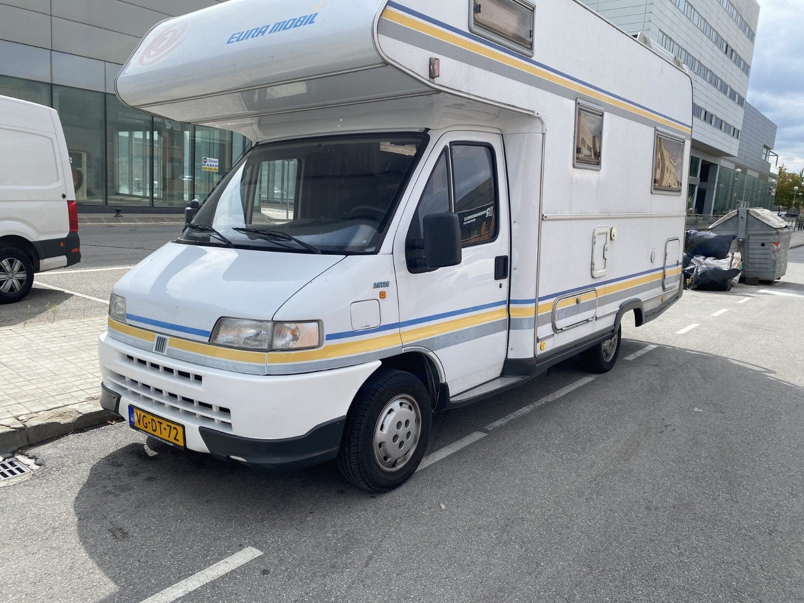 Ducato Eura Mobil alkoofcamper 1995, 116 PK, Ringverwarming, Fiat, Afzuigkap, Kluisje