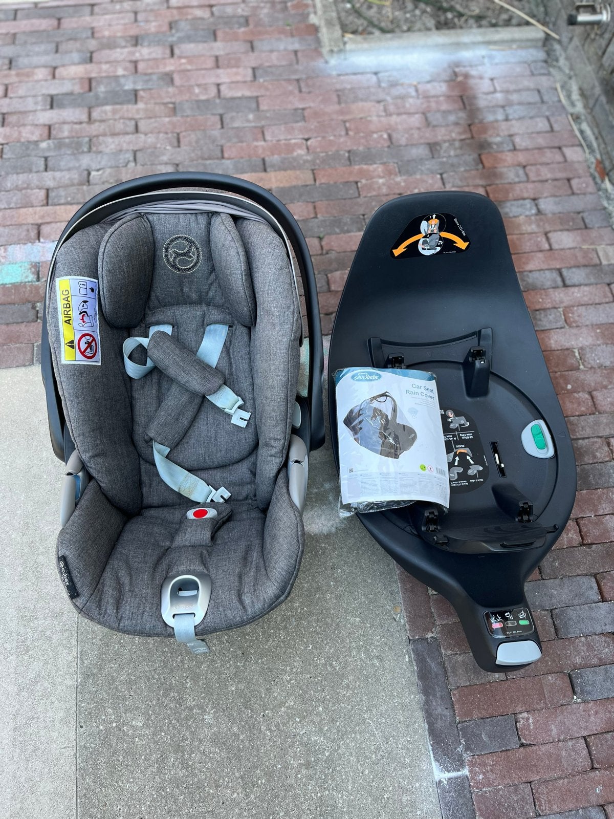 Cybex Cloud Z autostoel met 360 graden draaibare Base, Gebruikt, Slaapstand, Isofix, 0 t/m 13 kg