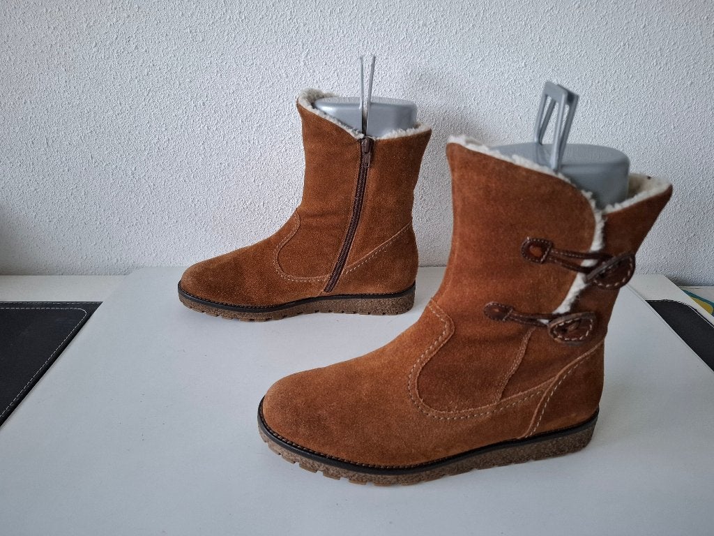 * Gabor MAAT 40 cognac bruine suede leren laarzen supermooi, Bruin, Verzenden, Lage of Enkellaarzen, Gabor
