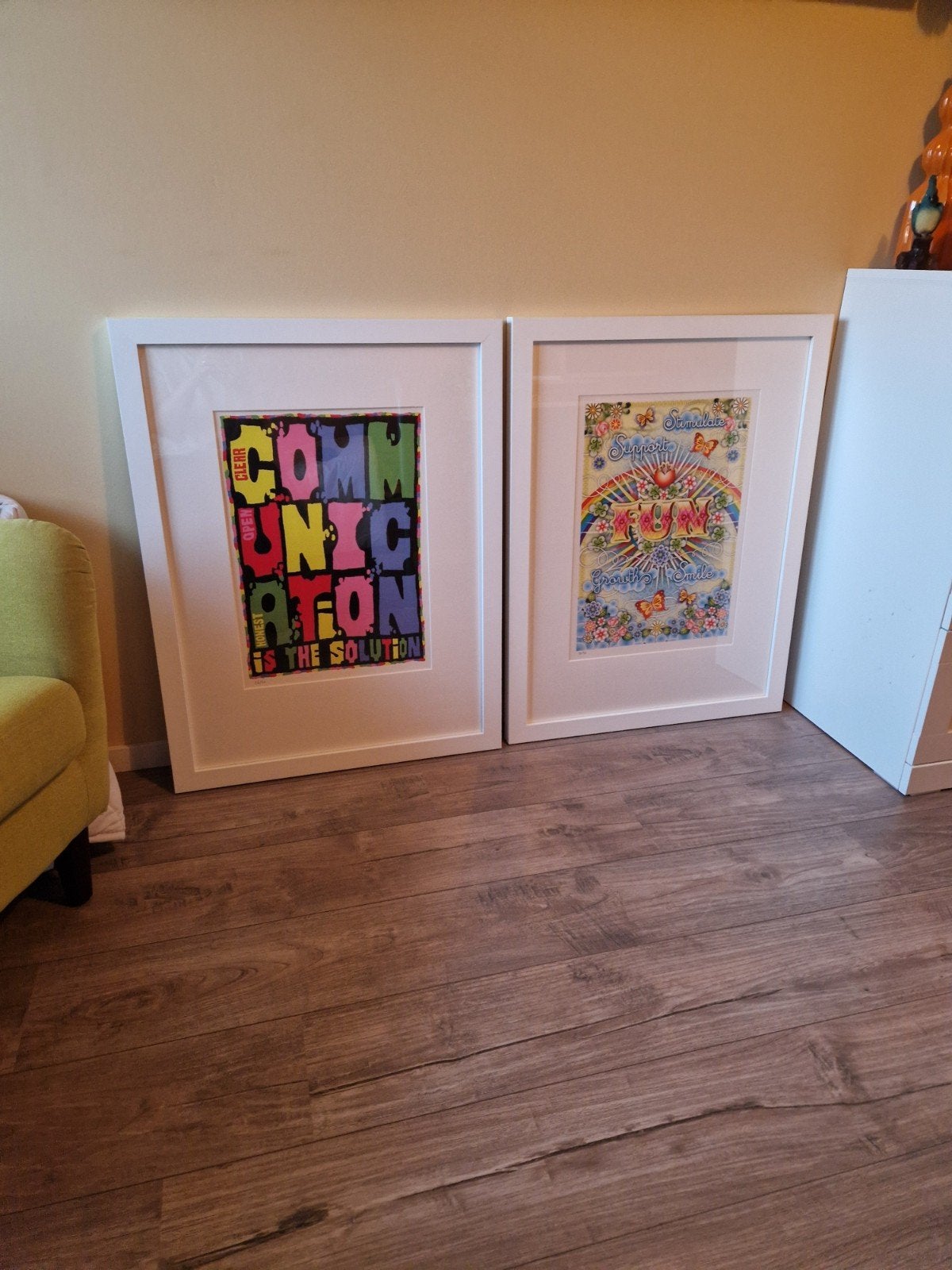 2 ingelijste posters, zware kwaliteit, Ophalen, 75 – 100, 50 tot 75 cm, Print