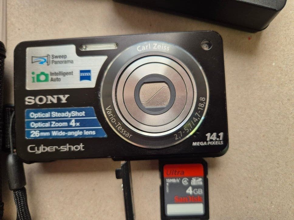 Sony Cyber-shot DSC-W350 compactcamera met accessoires Y2K, Audio, Tv en Foto, Beeldstabilisatie, Gebruikt, Ophalen of Verzenden