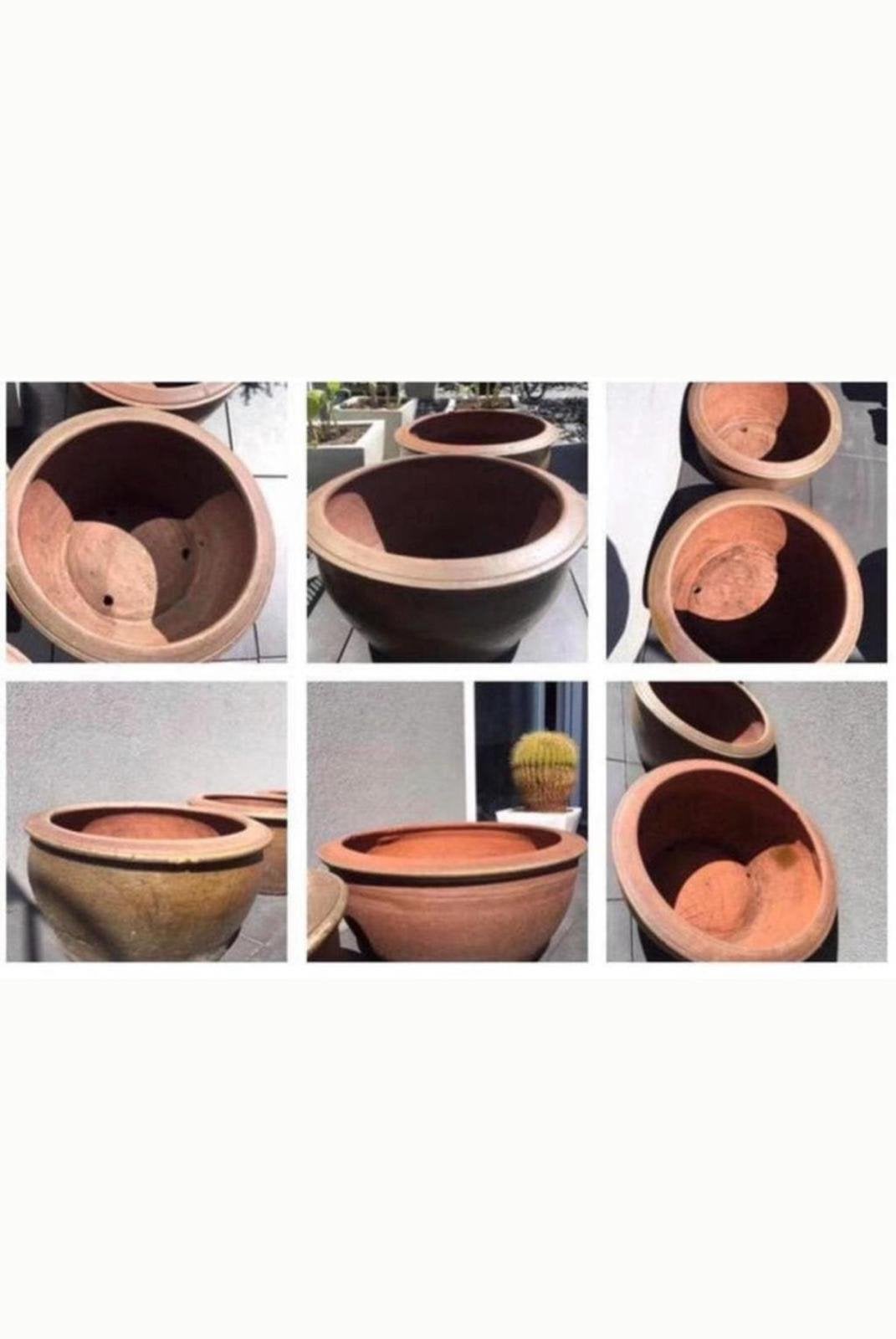 Grote oud Hollandse terracotta bloempotten diverse maten, Ophalen, 40 cm of meer, Rond, Zo goed als nieuw
