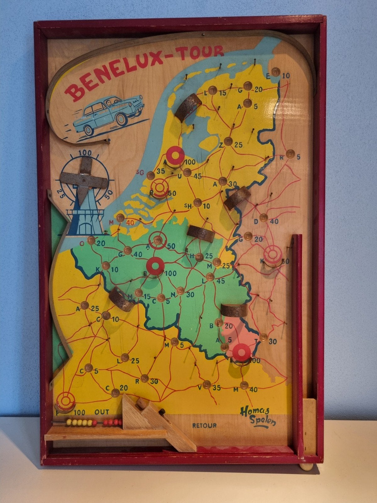 Vintage Benelux-Tour Flipperkast Spel - Homas Spelen, Ophalen, Gebruikt, Jongen of Meisje
