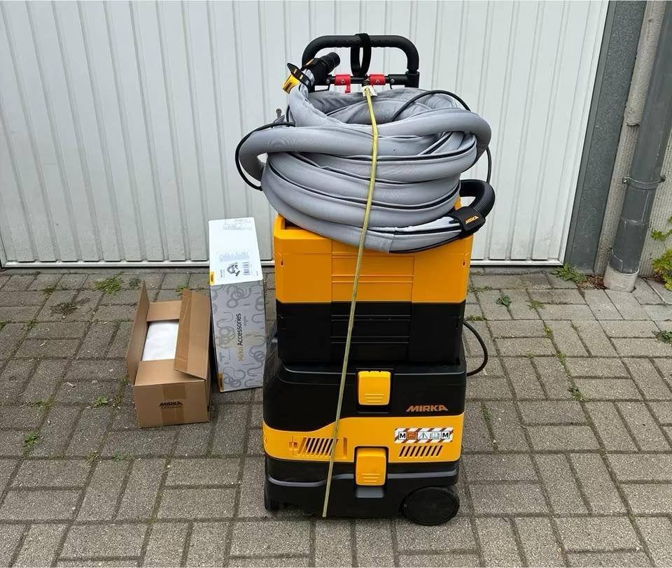 Mirka schuurset 2 top schuurmachines + Dexos stofzuiger!., Ophalen, Nieuw, 1200 watt of meer, Excentrische schuurmachine