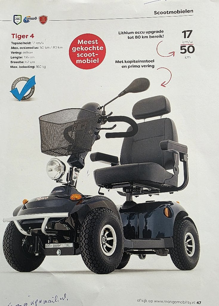 SCOOTMOBIEL  "TIGER 4", Ophalen, Gebruikt, 16 km/u of meer, Mango