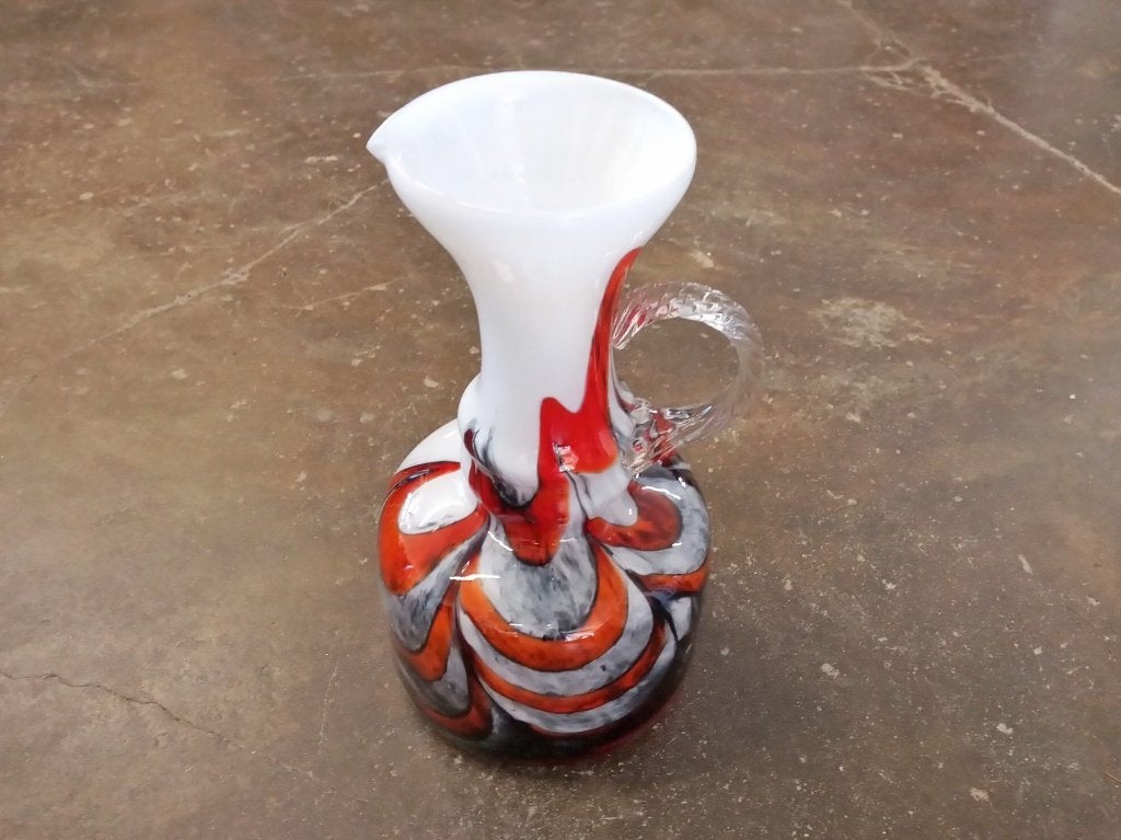 Mooie vaas Opaline Florence, Huis en Inrichting, Woonaccessoires | Vazen, 23 cm, Oranje, Ophalen of Verzenden, Met patroon/structuur