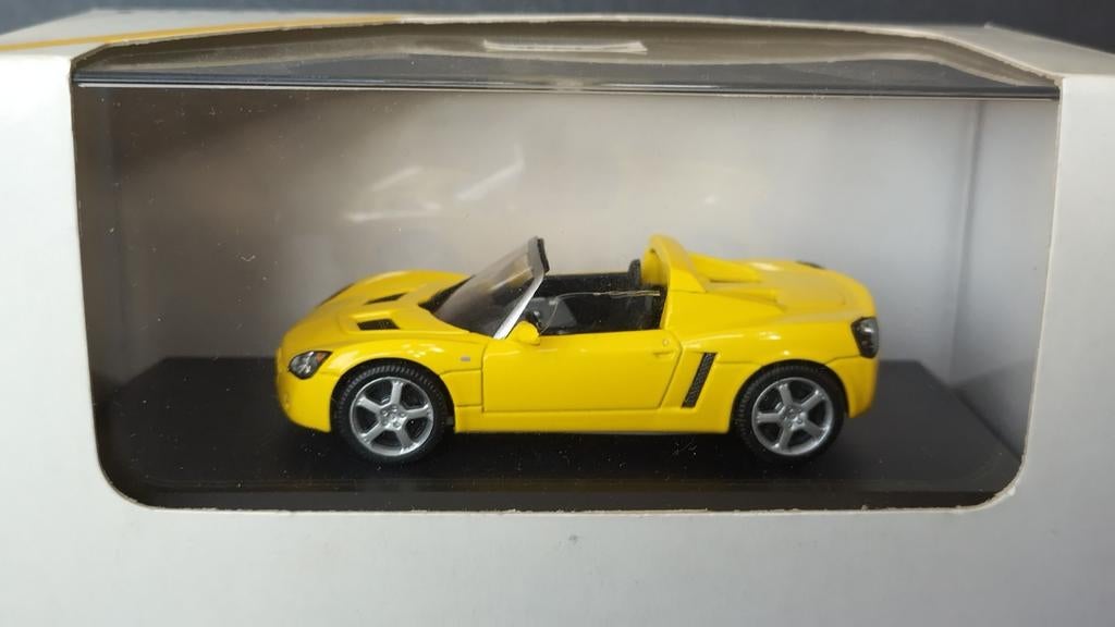 Opel Speedster Yellow 1:43 Schuco Pol, Hobby en Vrije tijd, Modelauto's | 1:43, Auto, Werkstrasse 1 Fürth Germany, Nieuw, Ophalen of Verzenden