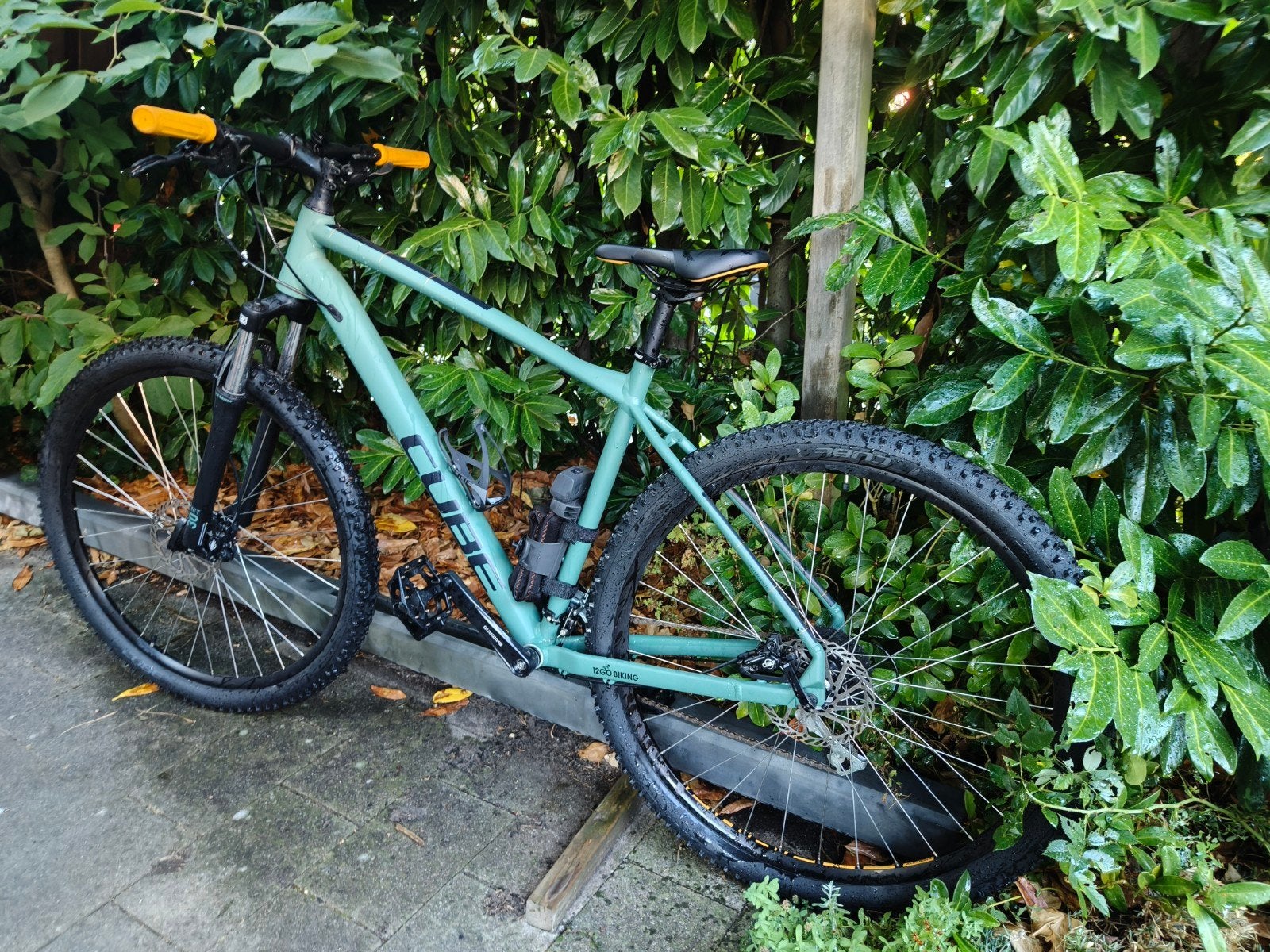 Cube Aim Pro, groen/oranje, 22" framemaat, Fietsen en Brommers, Fietsen | Mountainbikes en ATB, Hardtail, Zo goed als nieuw, Schijfrem