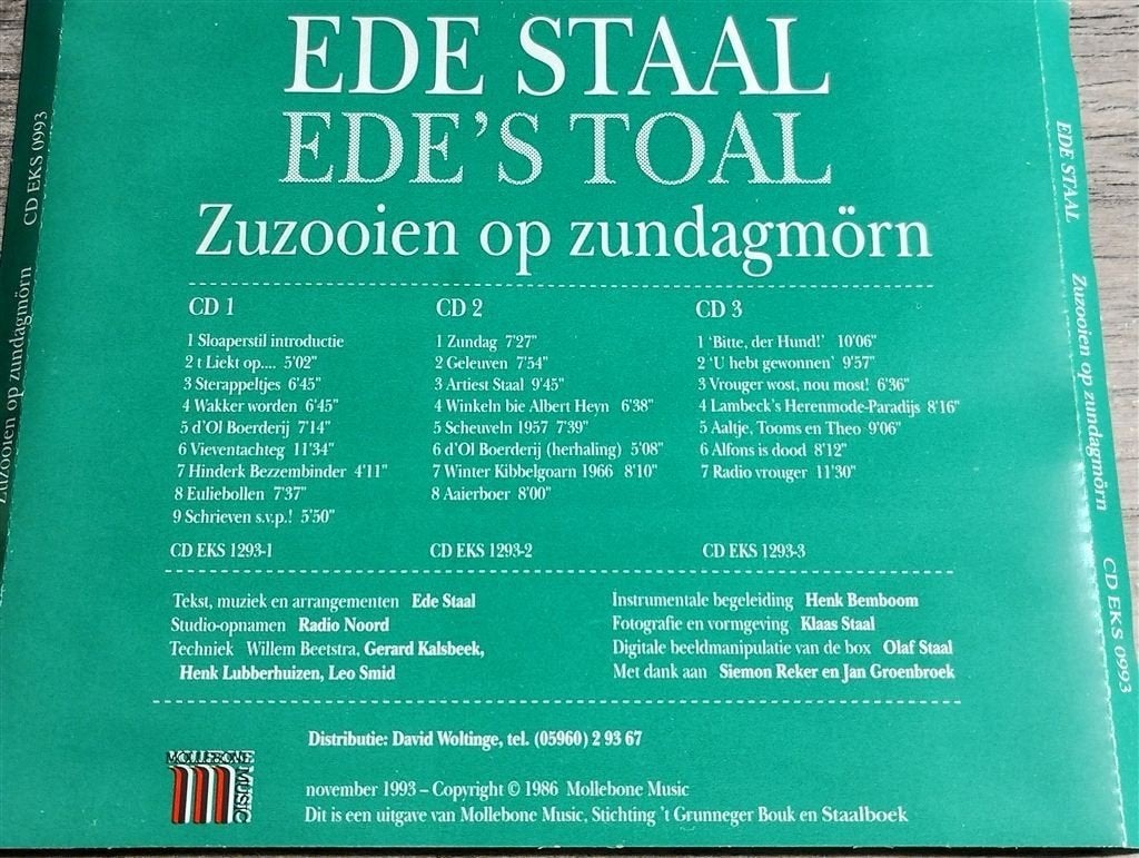 Ede Staal ‎- Zuzooien Op Zundagmörn [3 CD], Ophalen of Verzenden, Zo goed als nieuw, Levenslied of Smartlap