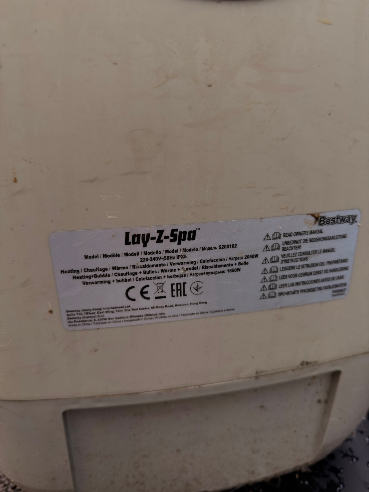 Bestway Lay-Z-Spa pomp/heater S200102 compleet + toebehoren, Ophalen, Gebruikt, Zwembadpomp