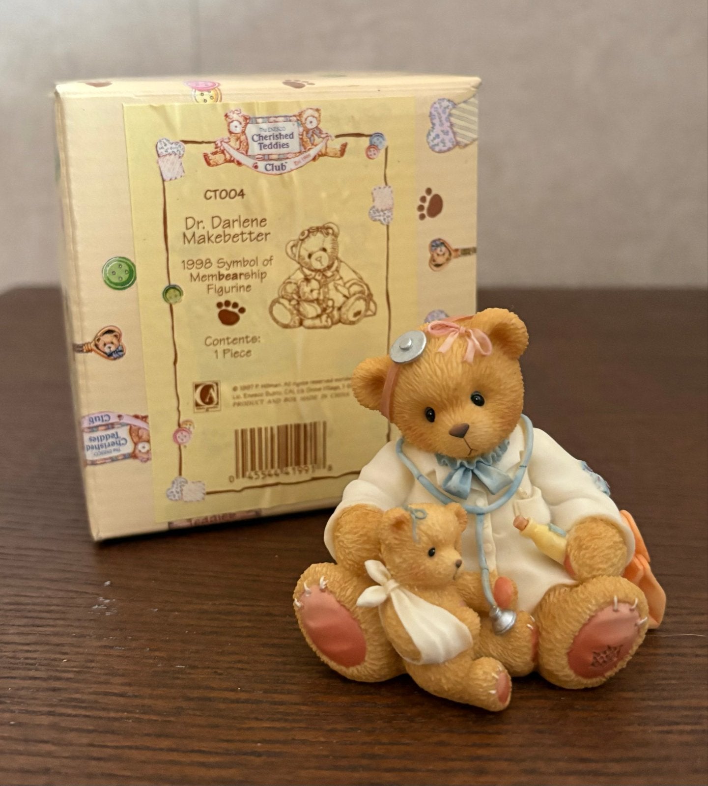 Cherished Teddies Dr. Darlene Makebetter 1998 Figurine, Verzamelen, Beren en Cherished Teddies, Ophalen of Verzenden, Zo goed als nieuw