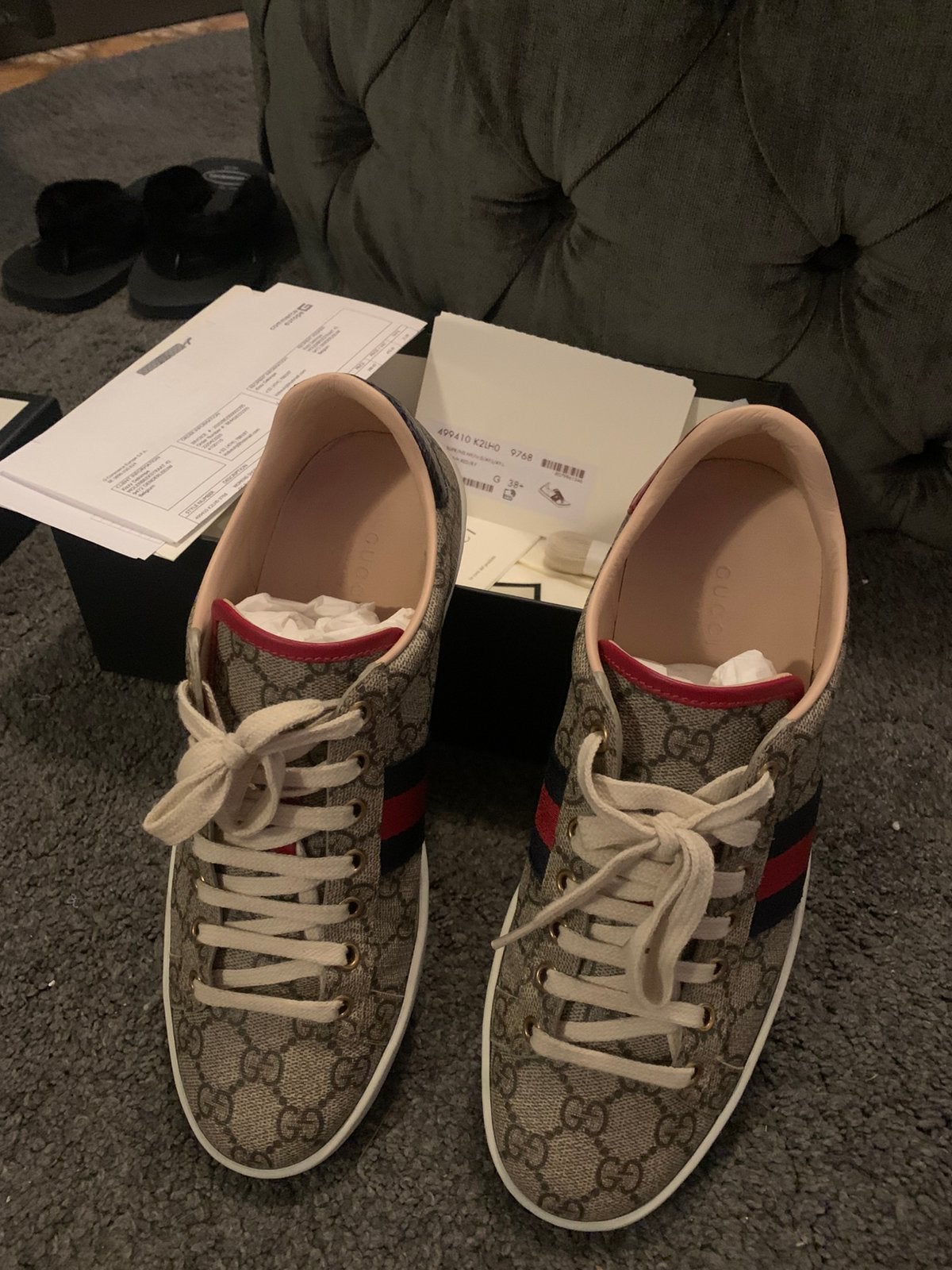 Gucci Ace sneakers NIEUWSTAAT maat 38,5, Ophalen of Verzenden, Zo goed als nieuw, Beige, Sneakers of Gympen