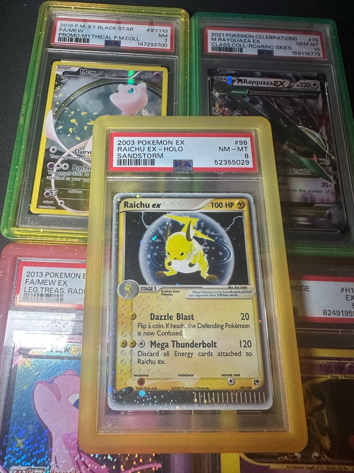 Raichu ex 2003 sandstorm psa psa 8, Ophalen, Zo goed als nieuw, Meerdere kaarten
