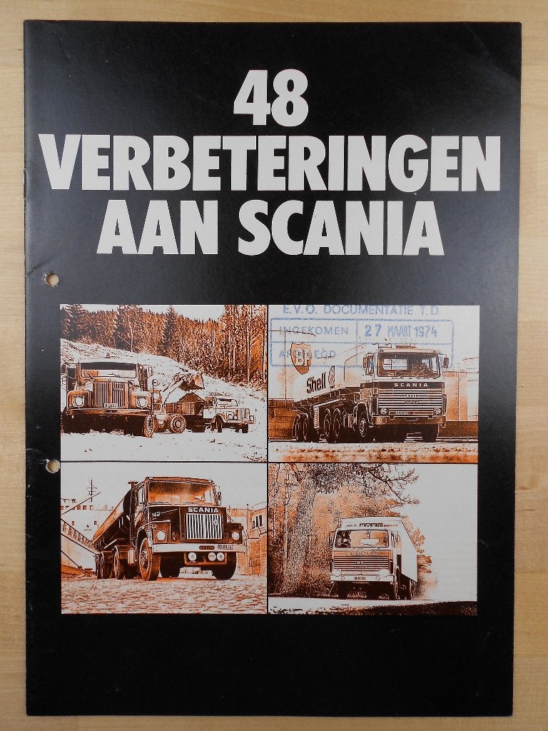 Scania 140 110 85 80 Verbeteringen Brochure ca 1974, Ophalen of Verzenden, Zo goed als nieuw, Overige merken, Scania