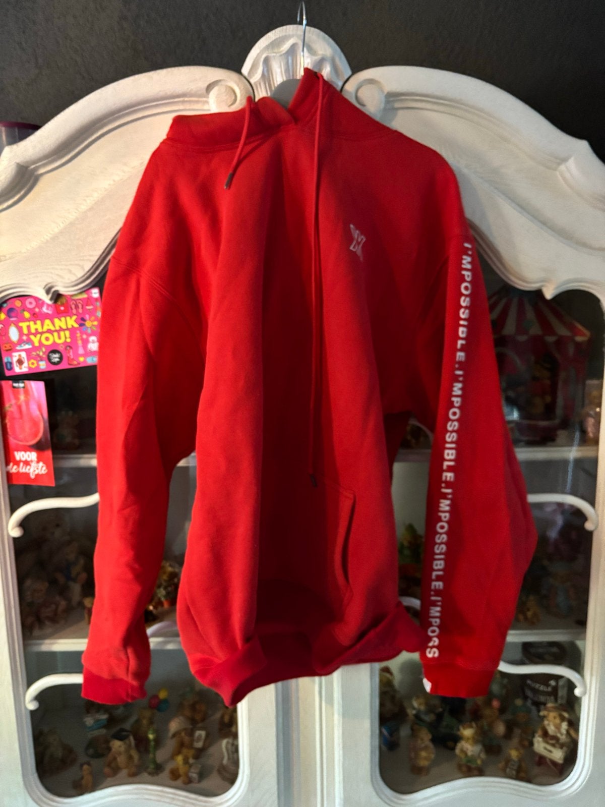 Mikky Ki rode hoodie met print - Maat L, Ophalen of Verzenden, Zo goed als nieuw, Rood