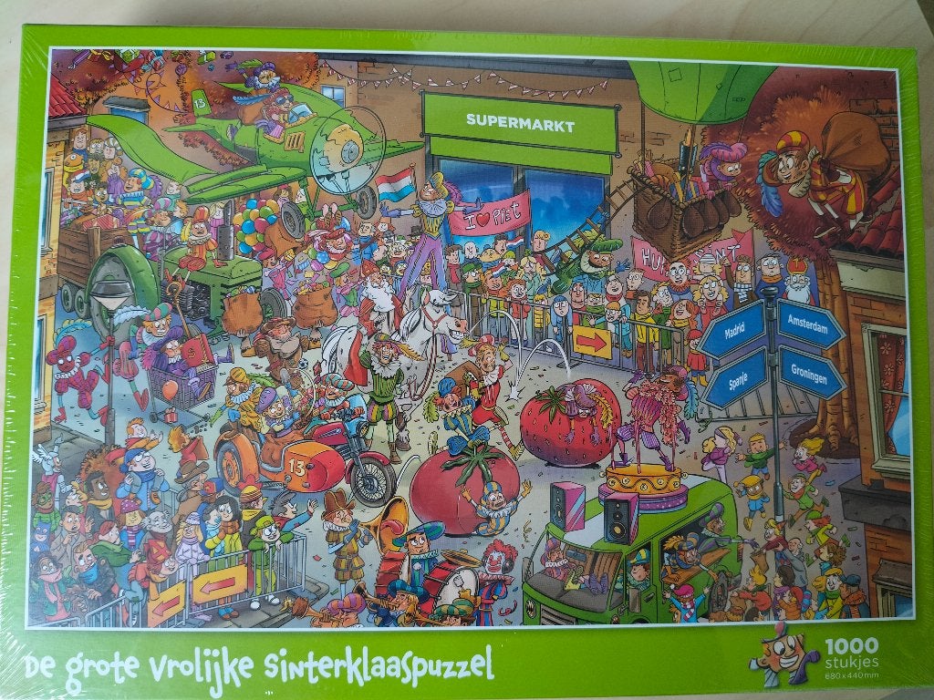 Sinterklaas puzzel te koop, nog niet ingesealed 1000 st., Ophalen of Verzenden, 500 t/m 1500 stukjes, Nieuw, Legpuzzel