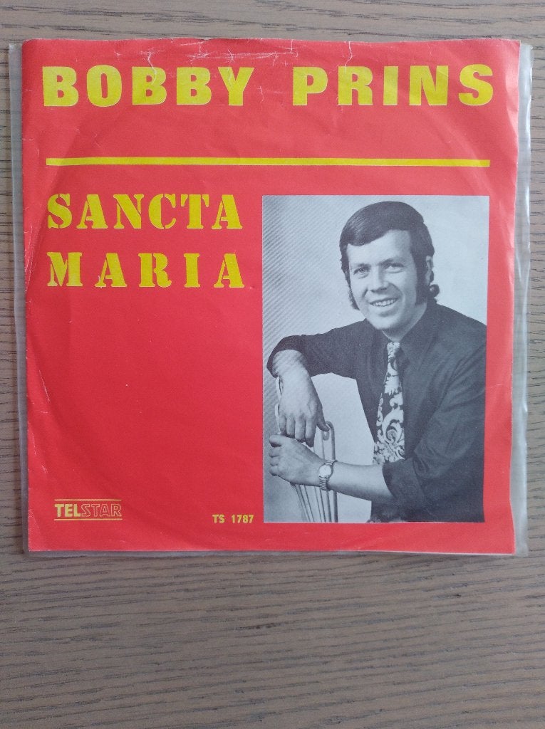 BOBBY PRINS: "Sancta Maria" - Ned. Vert./BOBBY PRINS-SETJE!, Cd's en Dvd's, Ophalen of Verzenden, Zo goed als nieuw, 7 inch, Levenslied of Smartlap