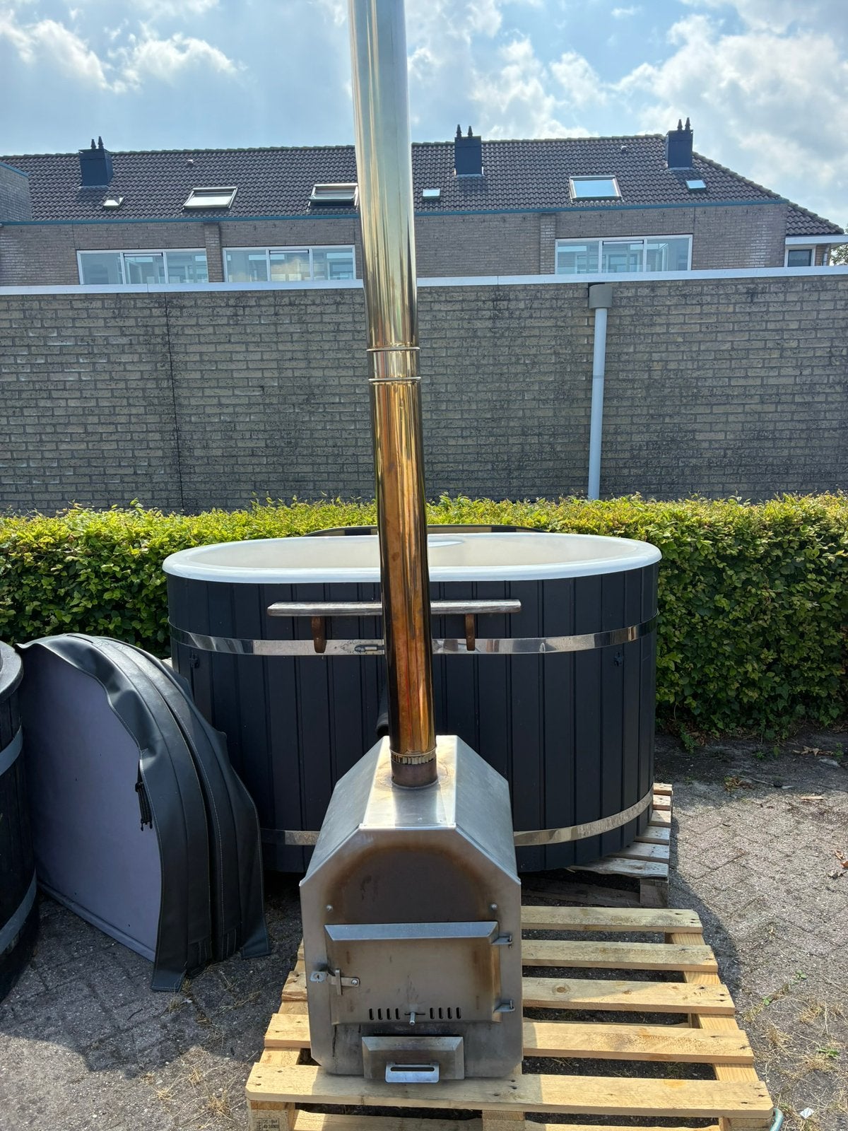 2e hands gebruikte 2 pers hottub - zie website gebruikt hout, Ophalen, 7921AE, Fast Fair b.v., Zo goed als nieuw