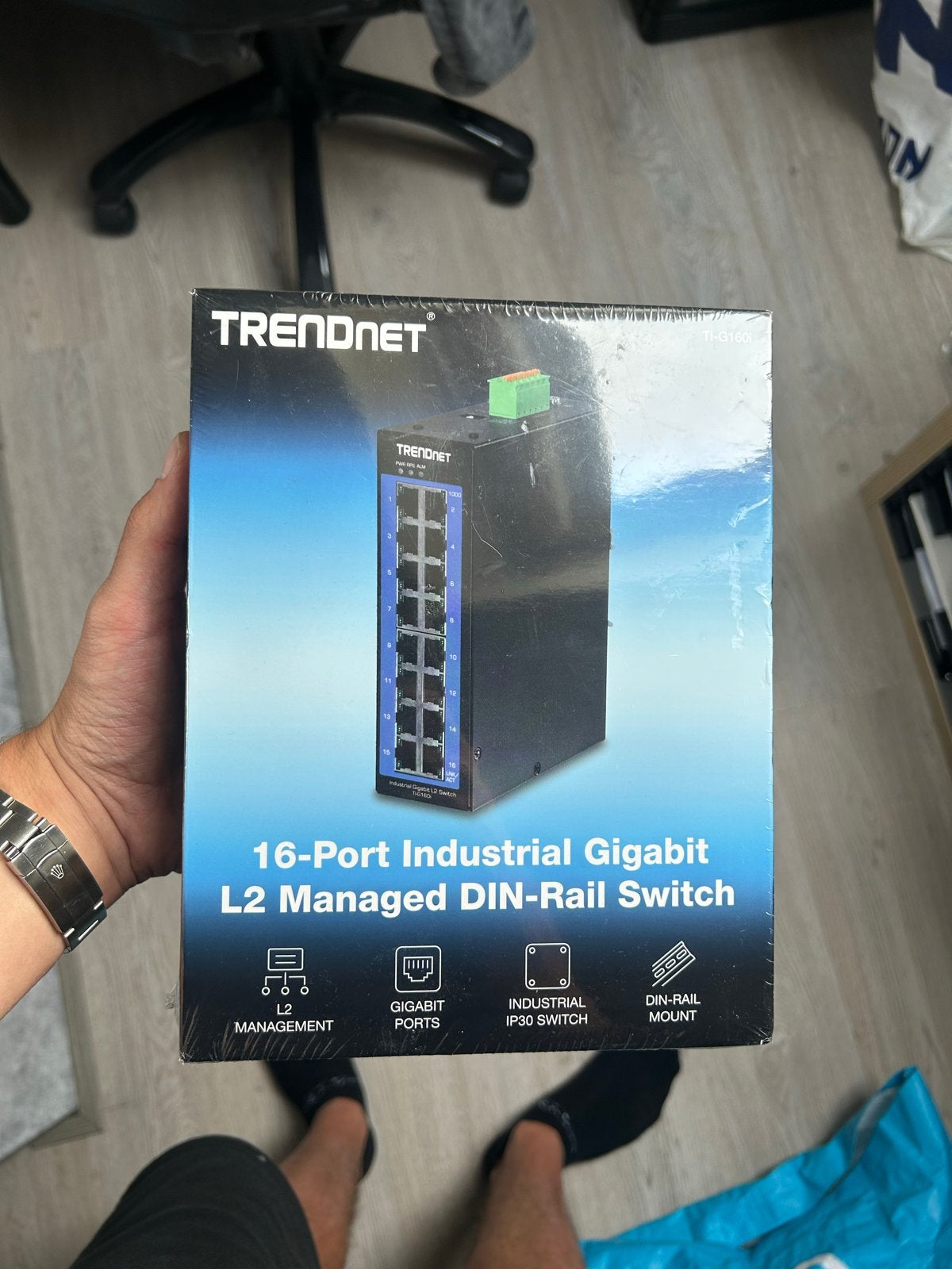 TRENDnet 16-Poorts Industriële Gigabit L2 Managed DIN-Rail S, Computers en Software, Ophalen of Verzenden, Nieuw