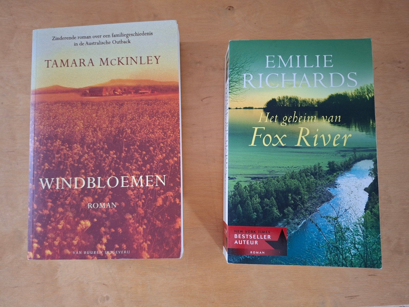 Windbloemen & Het geheim van Fox River - Romans, Ophalen of Verzenden, Gelezen, Tamara McKinley, Emilie Richards