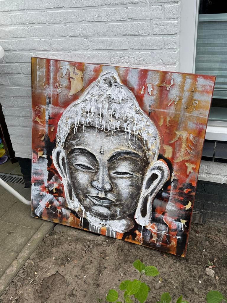 Schilderij Boeddha hoofd, Ophalen