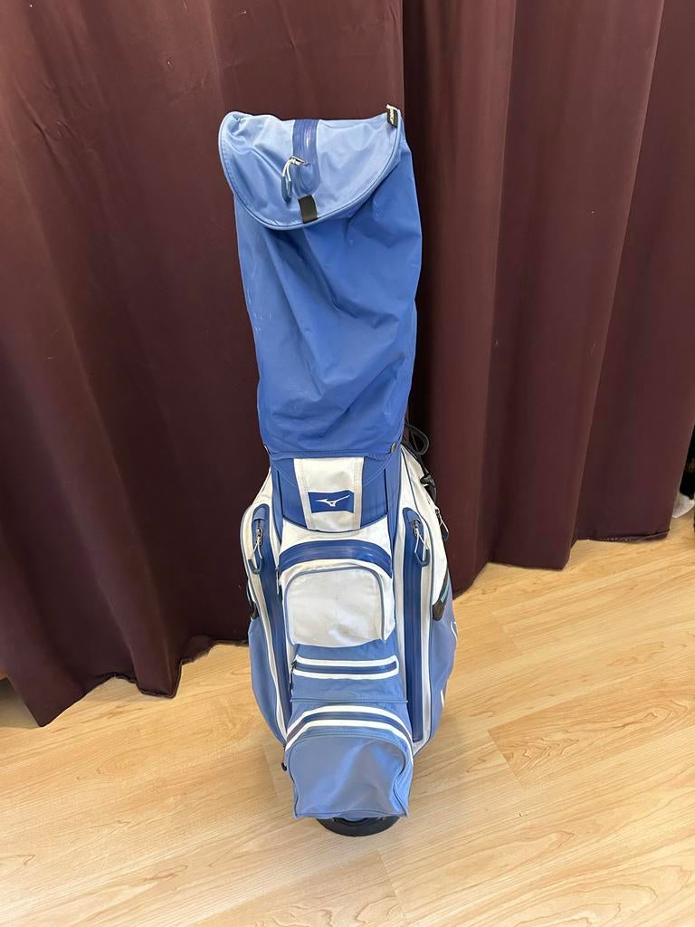 Mizuno BR-DRI Golf Cart Bag - Blauw waterdicht, Sport en Fitness, Golf, Ophalen, Gebruikt, Tas, Mizuno