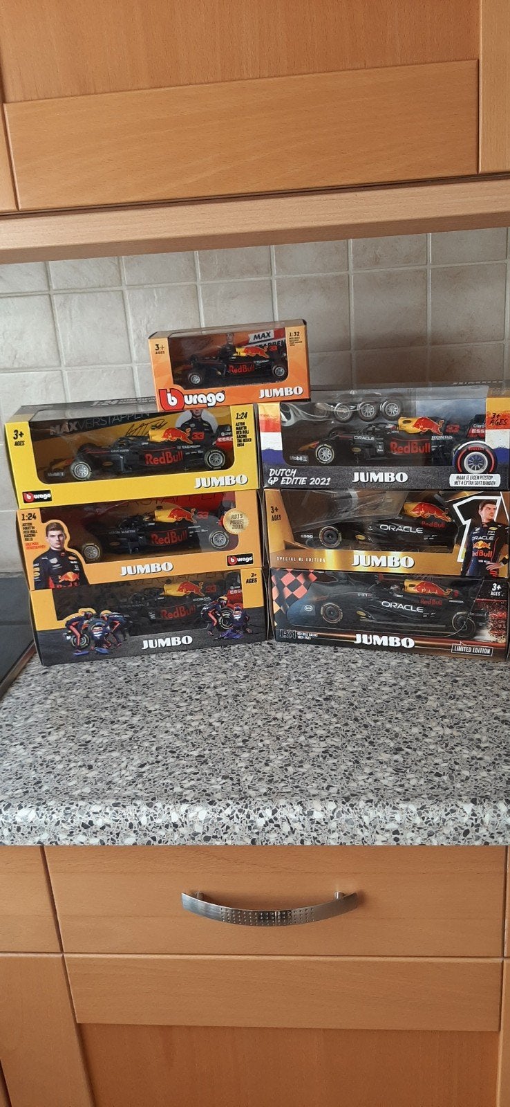 Max Verstappen auto's  7 stuks, Ophalen of Verzenden, Nieuw, Bburago