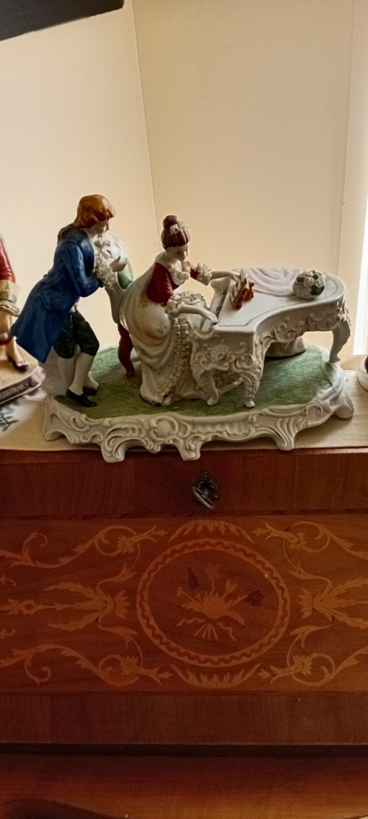 Vintage Porseleinen Beeldje: Romantisch Tafereel, Ophalen