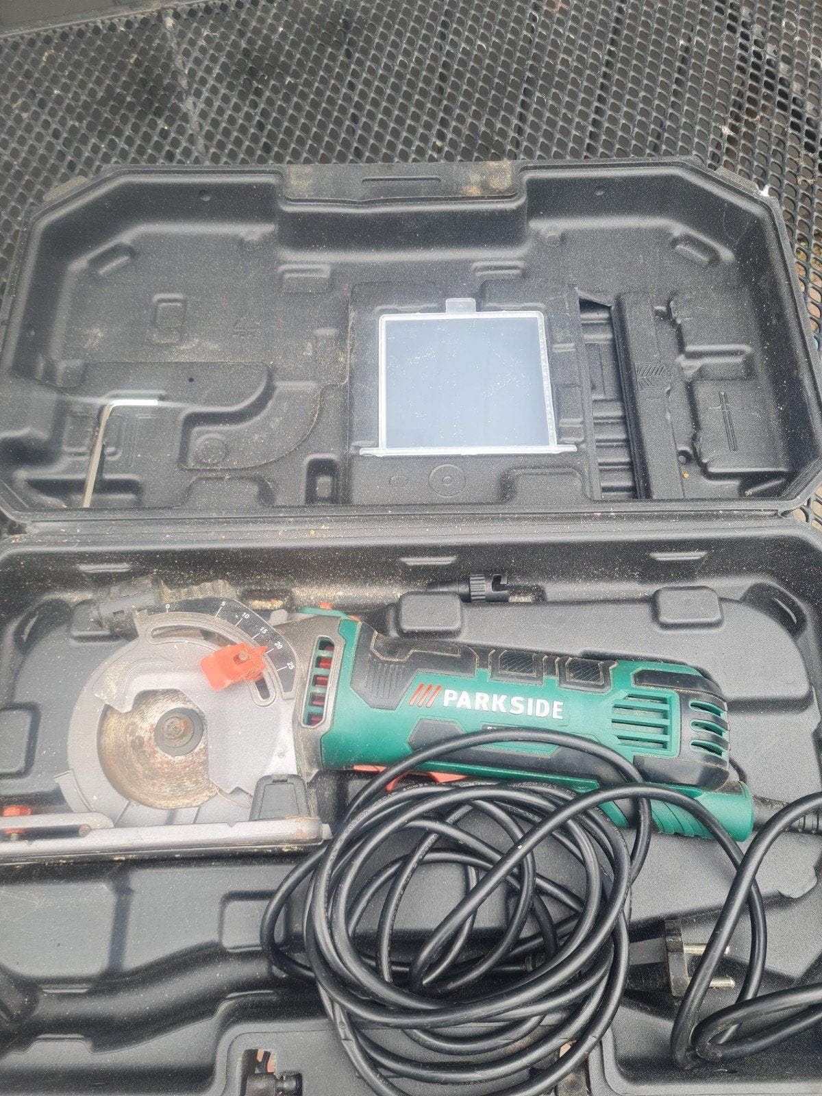 Parkside PTS 500 C3 invalzaag met koffer, Minder dan 30 mm, Gebruikt, Invalzaag, Ophalen of Verzenden