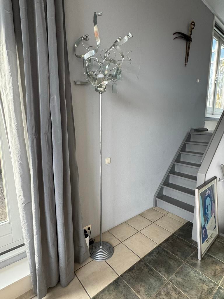 Grote staande lamp, geïnspireerd op Brand & van Egmond, Huis en Inrichting, Ophalen, Gebruikt, Metaal, 200 cm of meer