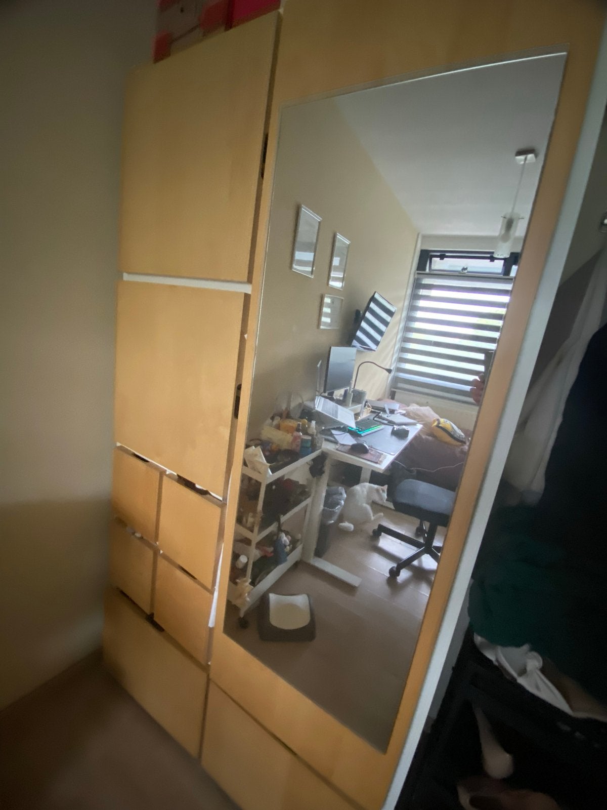 Ikea kledingkast met spiegeldeur en lades VRIJDAG  MOET WEG!, Ophalen, Gebruikt, 100 tot 150 cm, 200 cm of meer