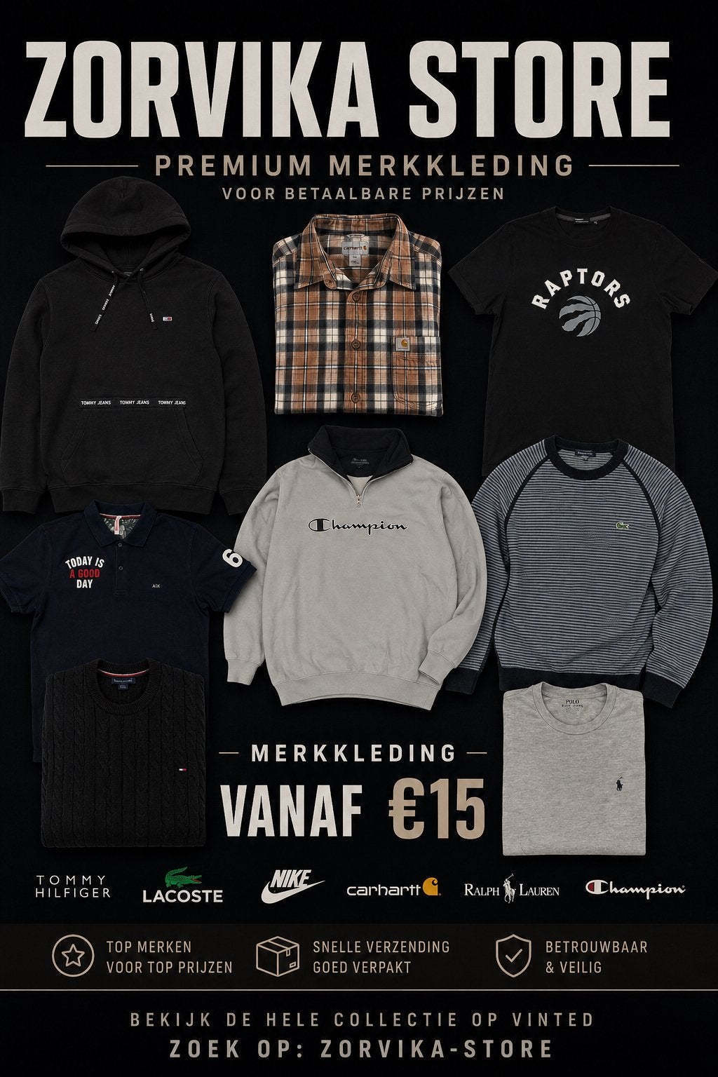 ZORVIKA STORE Merkkleding vanaf €15 Lacoste Tommy Hilfiger, Ophalen of Verzenden, Zo goed als nieuw