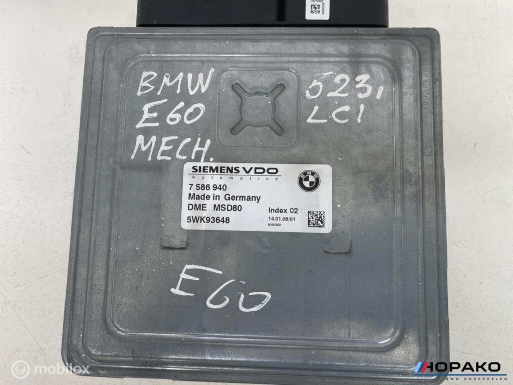 ECU / Motorcomputer BMW | MSD80 | 7586940, Auto-onderdelen, Elektronica en Kabels, Gebruikt, Einsteinlaan 5, rijswijk, Bmw, Ophalen of Verzenden