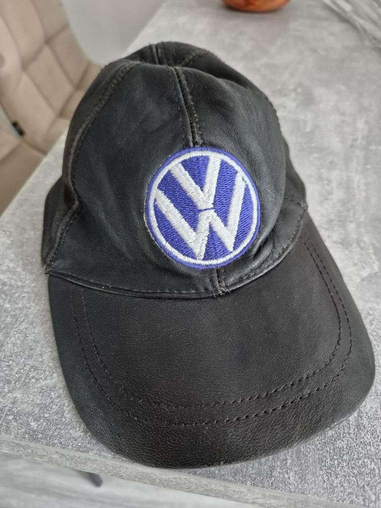 Leren pet met VW logo, Volkswagen, Pet, Gedragen, One size fits all