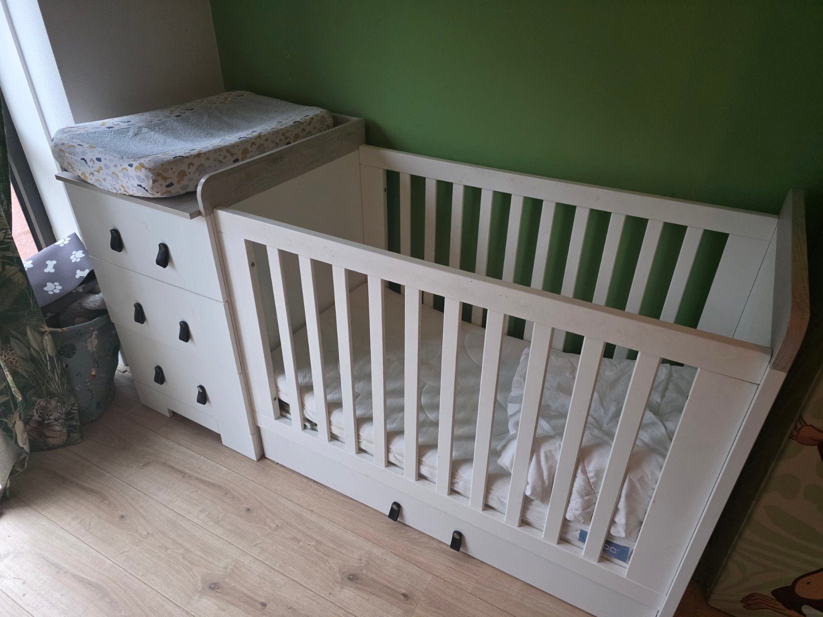 2-in-1 Ledikantje met Commode en Kussen, Kinderen en Baby's, Ophalen, Zo goed als nieuw