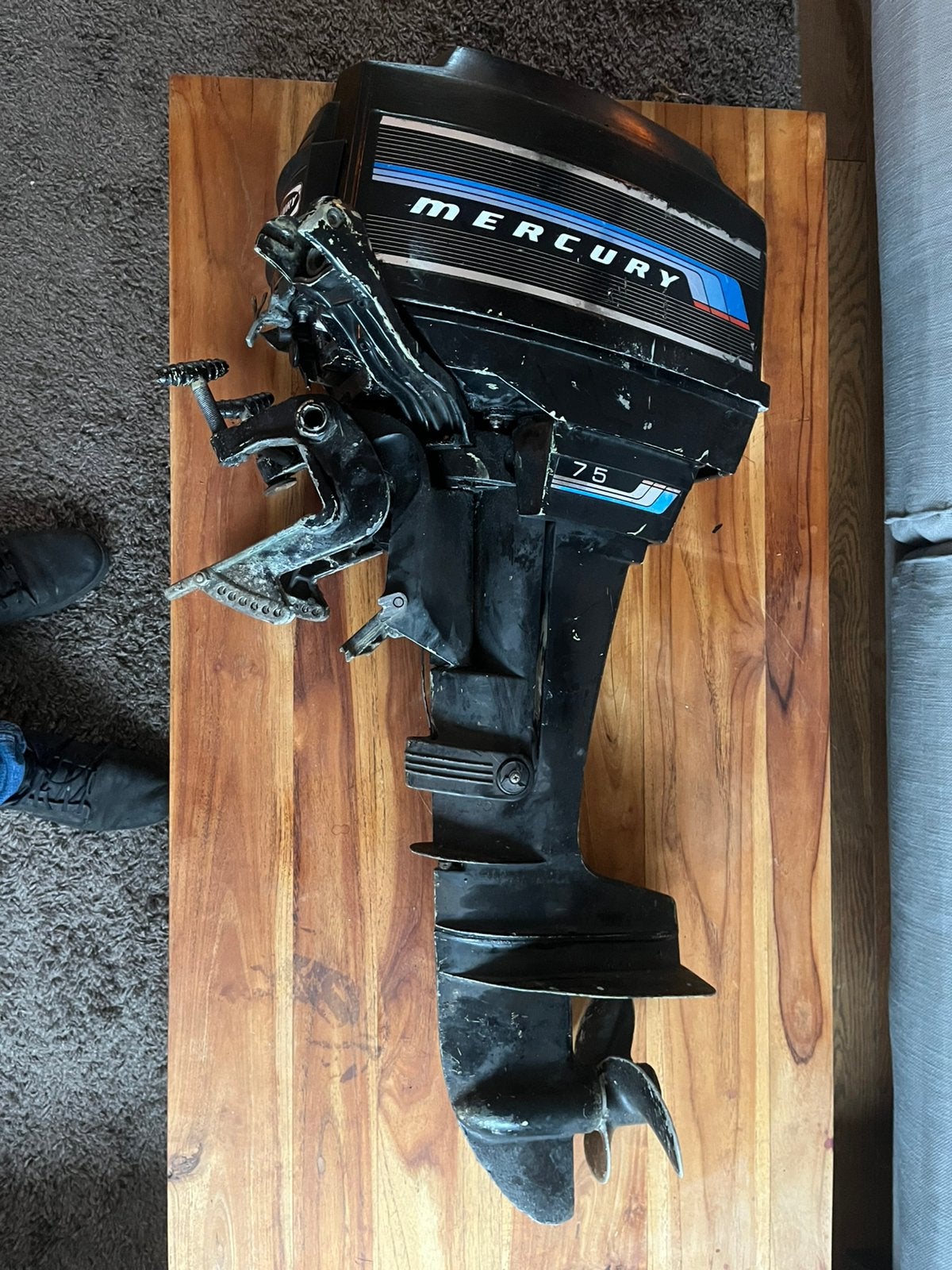 Buitenboordmotor 7.5 pk mercury, Watersport en Boten, Bootonderdelen, Ophalen, Gebruikt, Motor en Techniek, Motorboot
