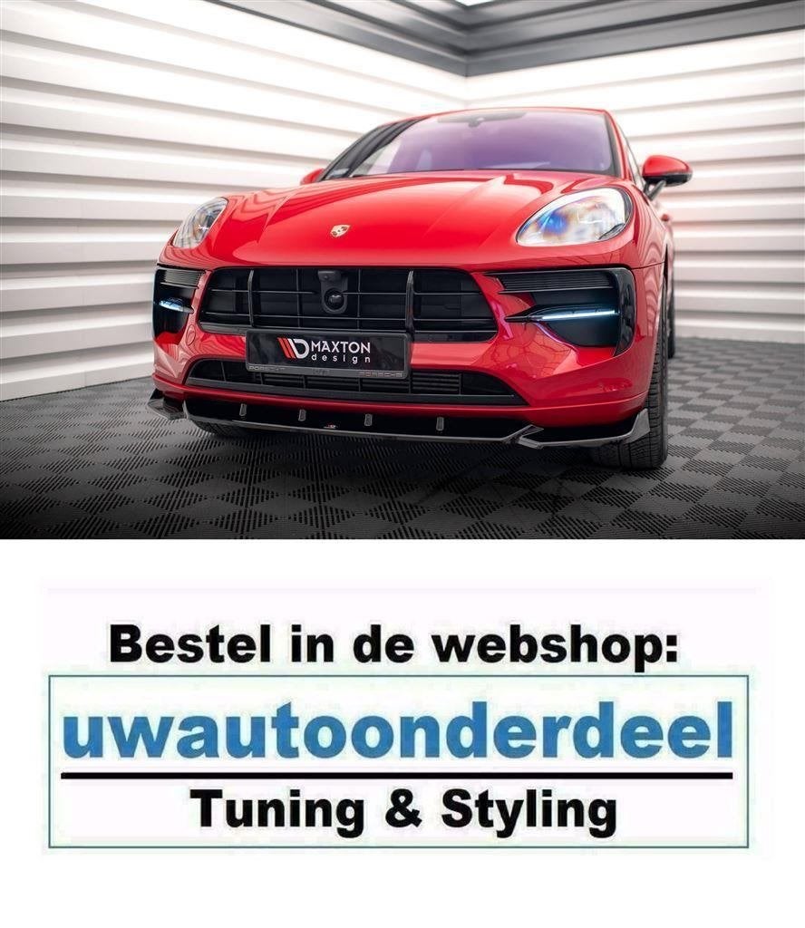 Maxton Design Spoiler Splitter Lip Voor Porsche Macan Faceli, Auto diversen, Tuning en Styling, Verzenden