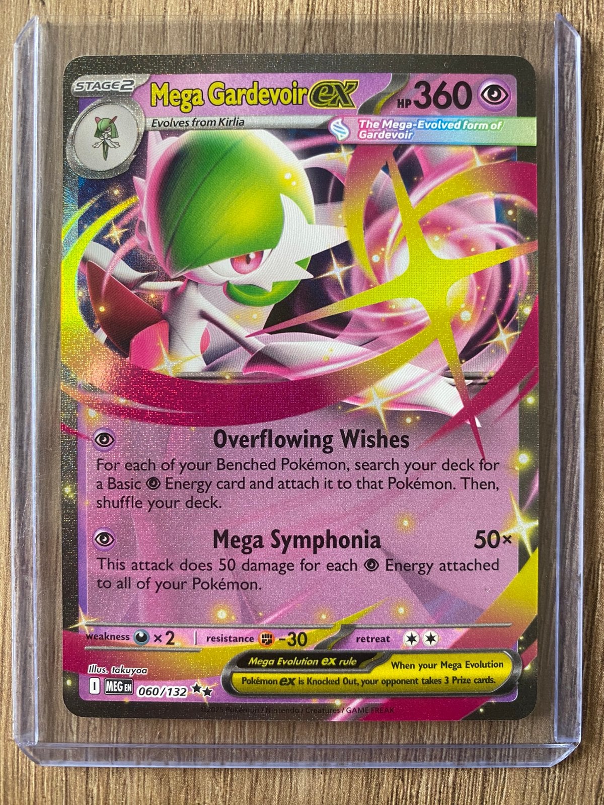 Mega Gardevoir EX 60/132, Ophalen of Verzenden, Zo goed als nieuw, Losse kaart
