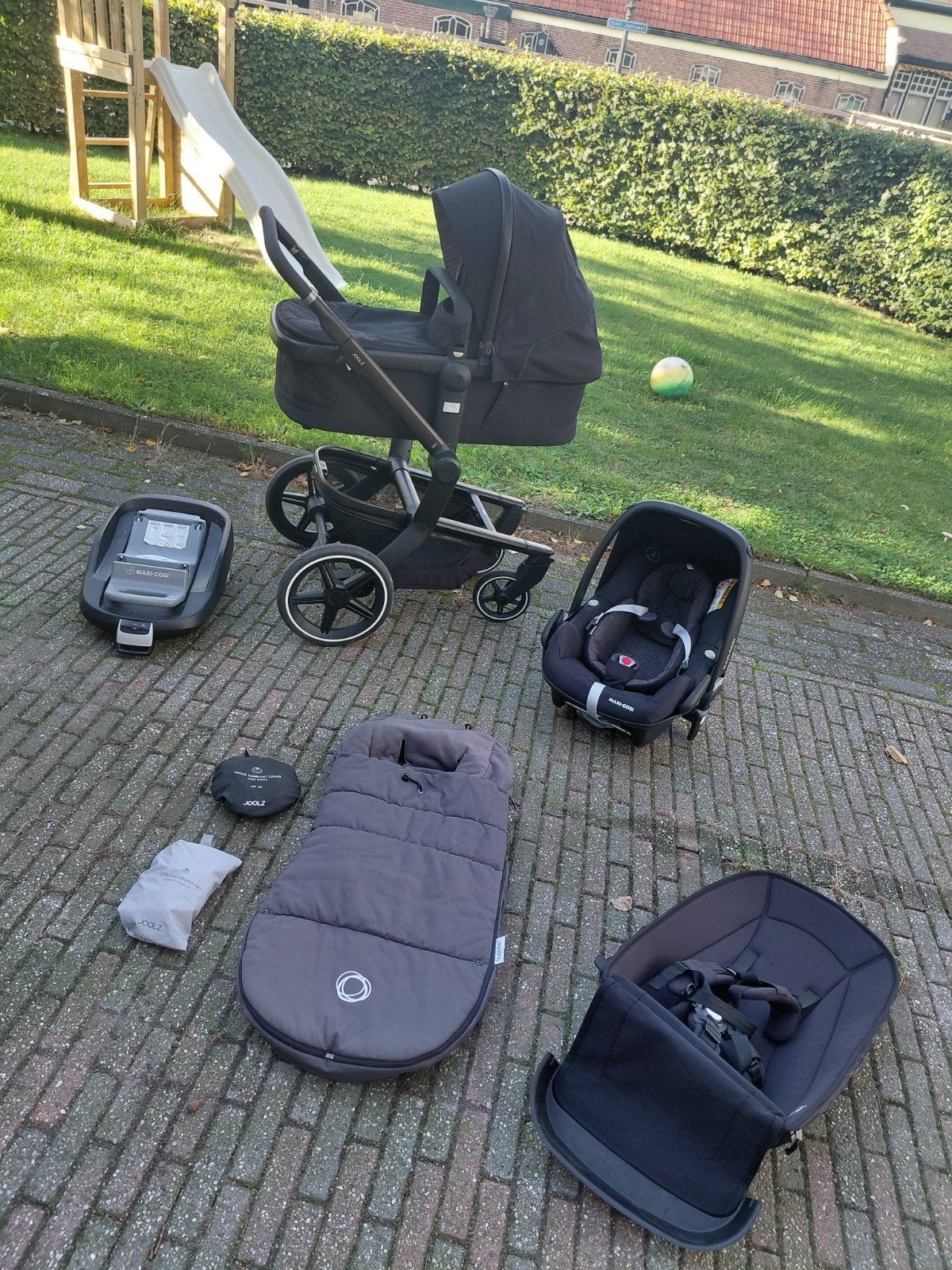 Joolz Day+ Complete Set Brilliant Black met accessoires, Ophalen, Gebruikt, Combiwagen, Overige merken