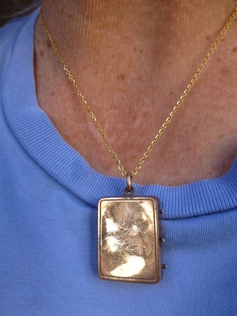 Antiek Victoriaans rosé-Goud verguld Medaillon, Sieraden, Tassen en Uiterlijk, Antieke sieraden, Hanger, Koper, Verguld, Verzenden