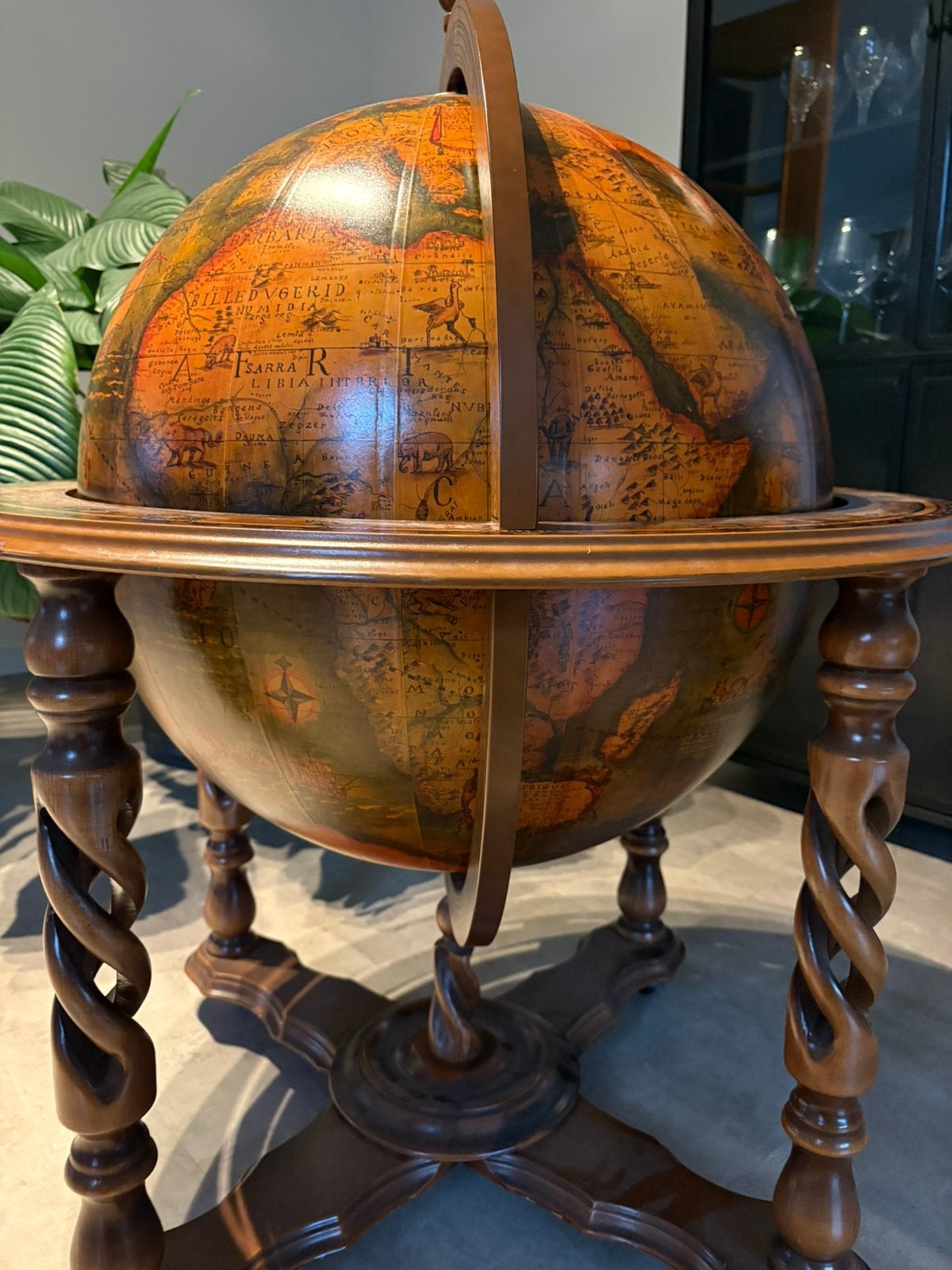 ANTIEKE bar globe drank wereldbol barglobe minibar globebar, Ophalen of Verzenden