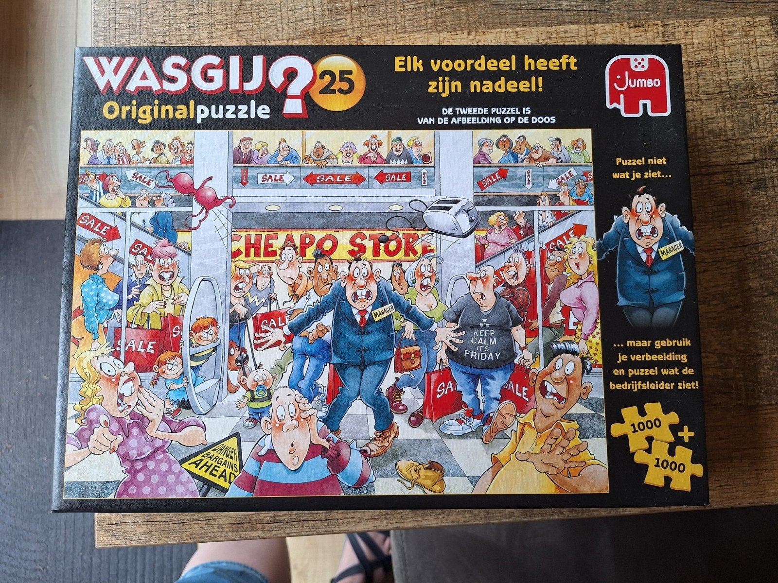 Jumbo Wasgij Original 25: 2x 1000 stukjes puzzel, Ophalen of Verzenden, 500 t/m 1500 stukjes, Zo goed als nieuw, Legpuzzel