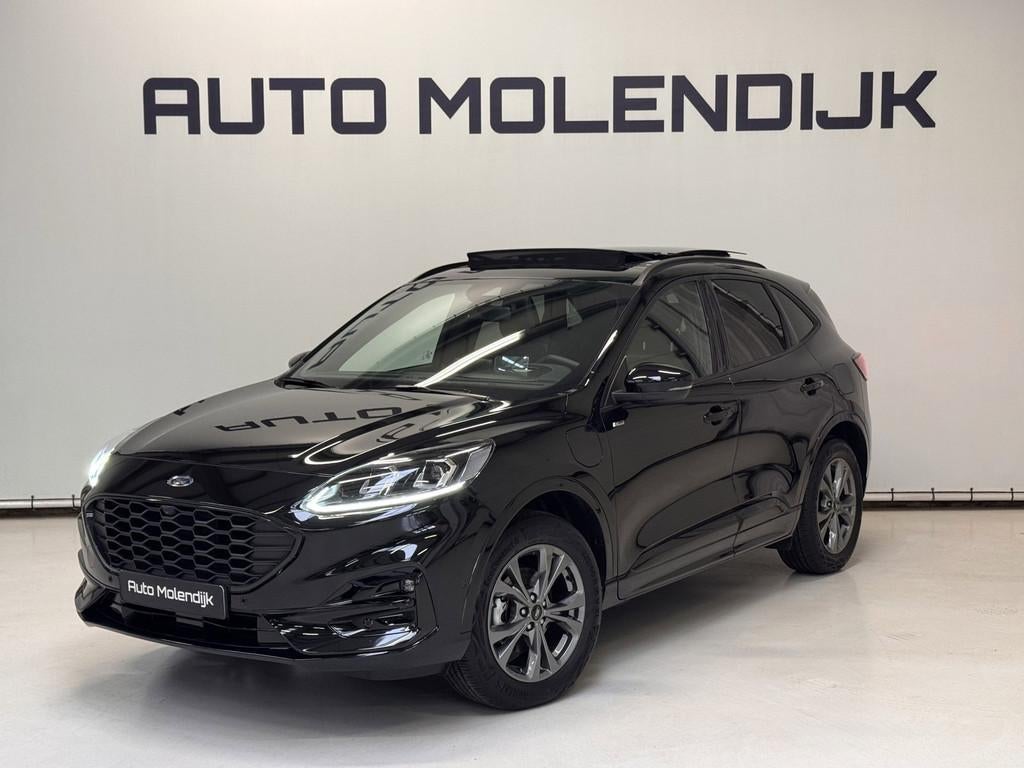 Ford Kuga 2.5 PHEV ST-Line Panoramadak / winterpak / camera, Auto's, Stof, Gebruikt, Zwart, Zwart